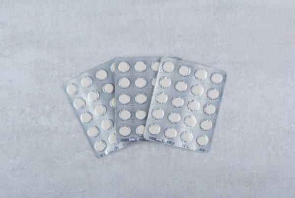 blister de plástico con pastillas