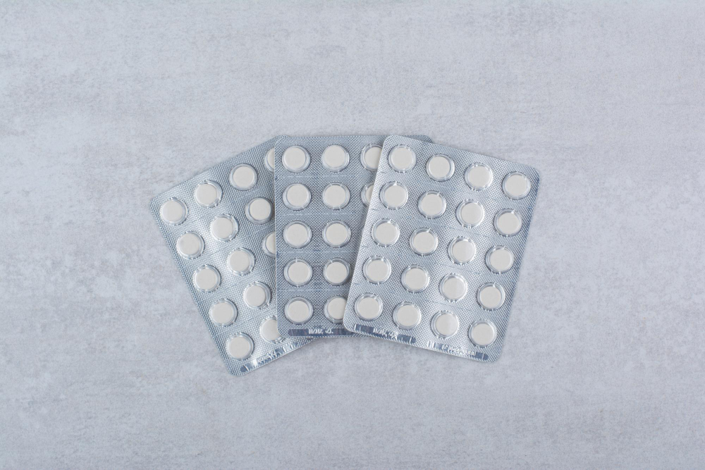 blister de plástico con pastillas